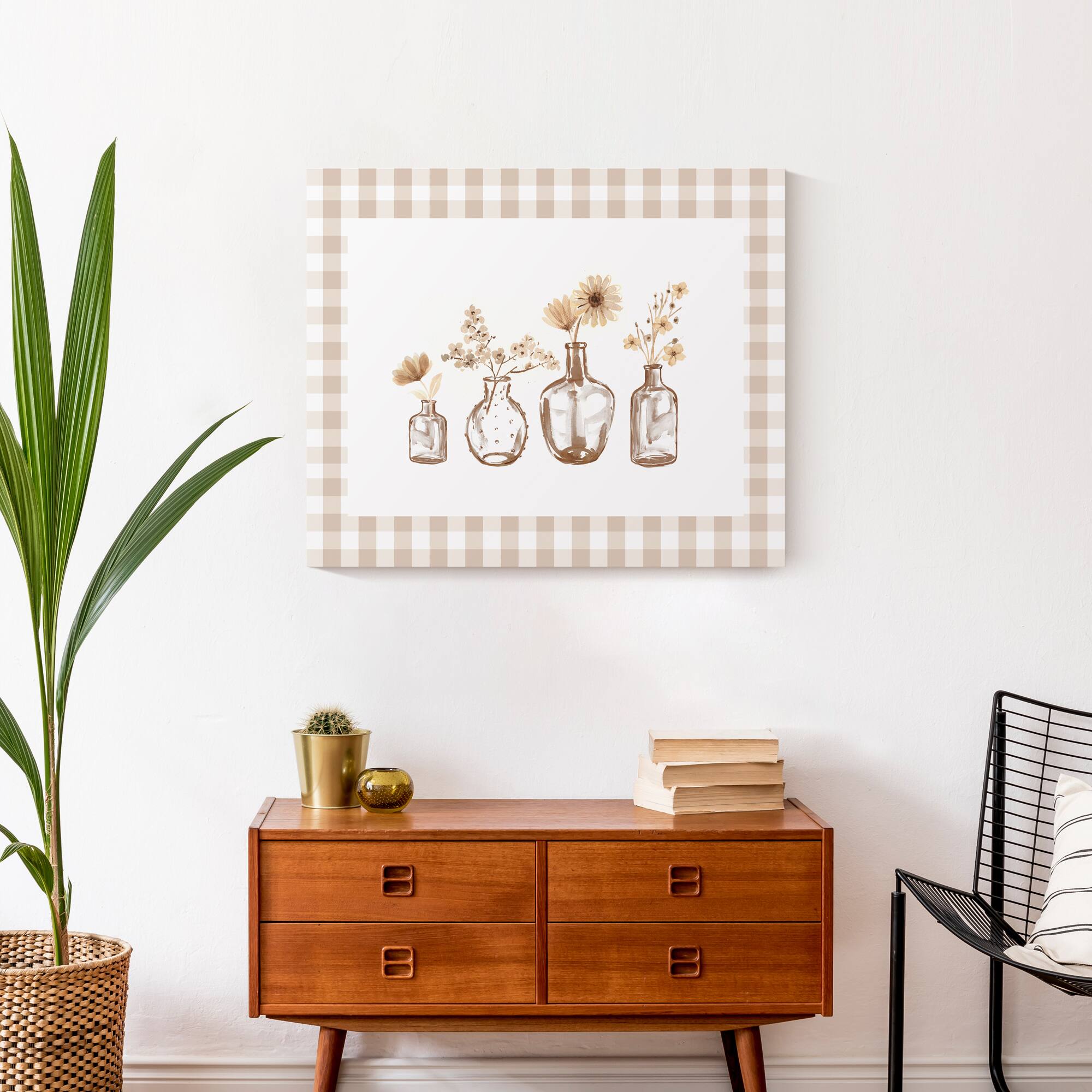 Amber Flower Jar Still 20" x 24" Canvas Wall Art